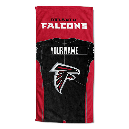 Atlanta Falcons Personalized Jersey Beach Towel