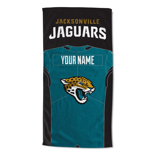 Jacksonville Jaguars Personalized Jersey Beach Towel