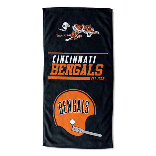 Cincinnati Bengals 40 Yard Dash Legacy Beach Towel