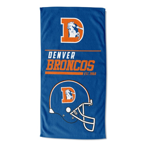 Denver Broncos 40 Yard Dash Legacy Beach Towel