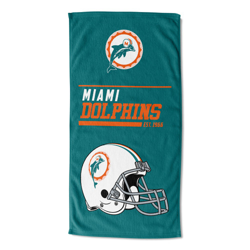Miami Dolphins 40 Yard Dash Legacy Beach Towel