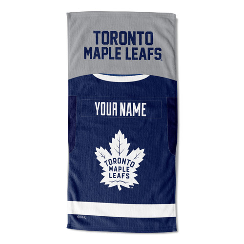Toronto Maple Leafs Personalized Jersey Beach Towel