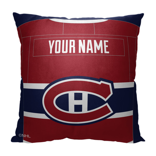 Montreal Canadiens Personalized Jersey Throw Pillow