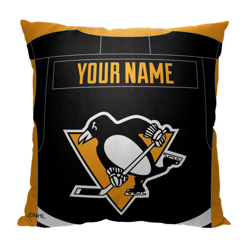 Pittsburgh Penguins Personalized Jersey Throw Pillow