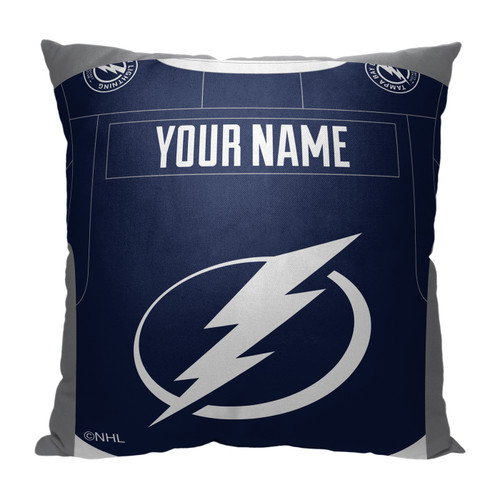 Tampa Bay Lightning Personalized Jersey Throw Pillow