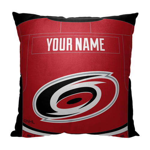 Carolina Hurricanes Personalized Jersey Throw Pillow