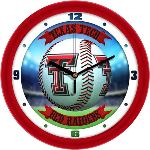 Texas Tech Red Raiders Home Run Wall Clock