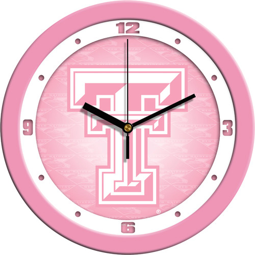 Texas Tech Red Raiders Pink Wall Clock