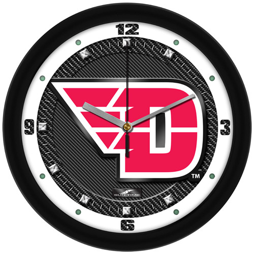 Dayton Flyers Carbon Fiber Wall Clock