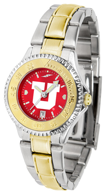 Utah Utes Competitor Two-Tone AnoChrome Women's Watch