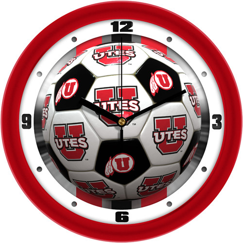 Utah Utes Soccer Wall Clock