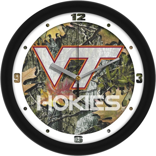 Virginia Tech Hokies Camo Wall Clock