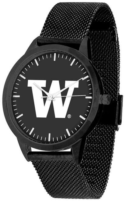 Washington Huskies Black Dial Mesh Statement Watch