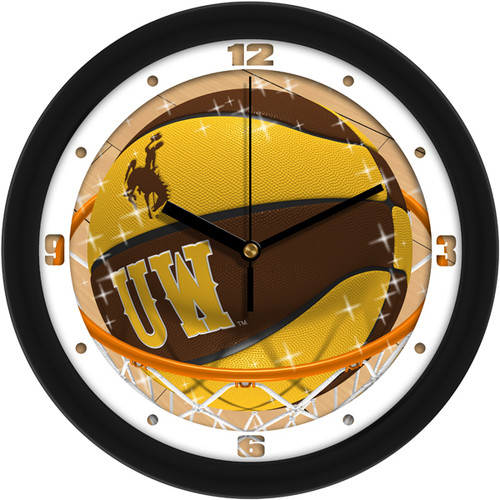 Wyoming Cowboys Slam Dunk Wall Clock