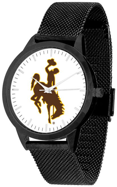 Wyoming Cowboys Black Mesh Statement Watch