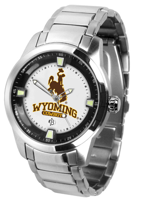 Wyoming Cowboys Titan Steel Men's Watch
