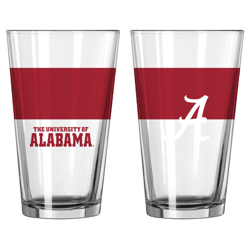 Alabama Crimson Tide 16 oz. Colorblock Pint Glass