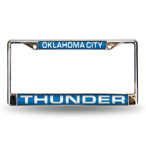 Oklahoma City Thunder Laser Chrome License Plate Frame