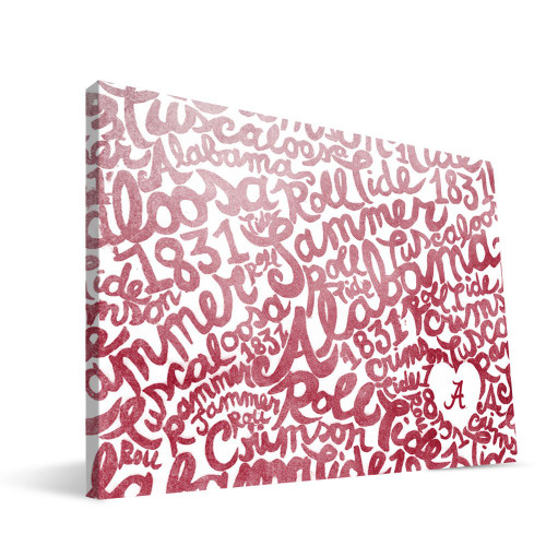 Alabama Crimson Tide 8" x 12" Watercolor Canvas Print