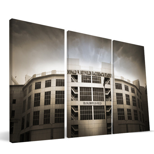 Arkansas Razorbacks 24" x 48" Stadium Canvas Print