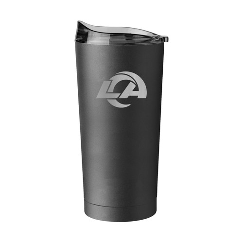 Los Angeles Rams 20 oz. Etch Black Powder Coat Tumbler