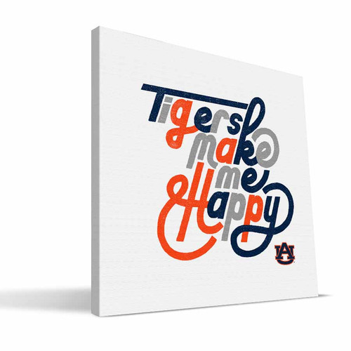 Auburn Tigers Happy Canvas Print