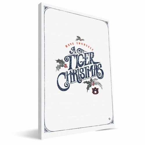 Auburn Tigers 8" x 12" Merry Little Christmas Canvas Print