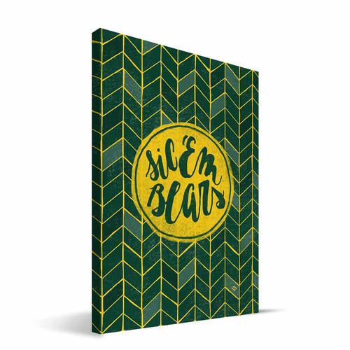Baylor Bears 8" x 12" Geometric Canvas Print