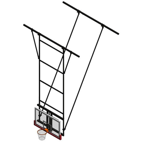 Porter Ceiling Suspended Stationary, Rear-Braced Backstop