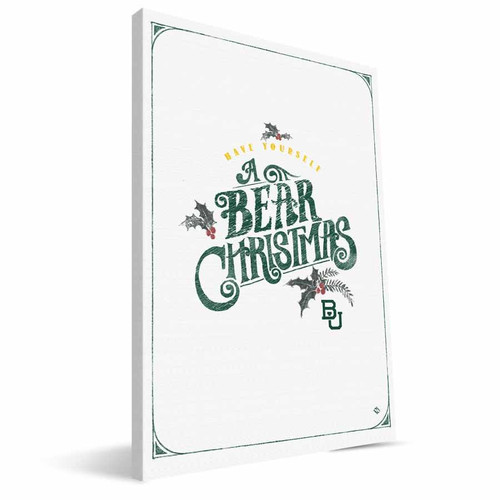 Baylor Bears 8" x 12" Merry Little Christmas Canvas Print
