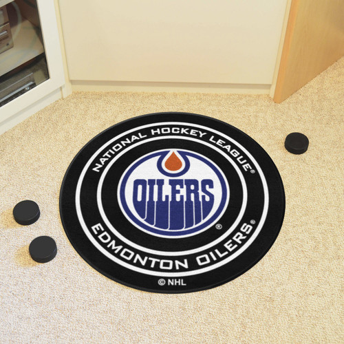 Edmonton Oilers Hockey Puck Mat