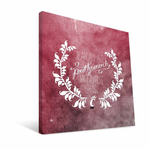Cincinnati Bearcats 12" x 12" Favorite Thing Canvas Print