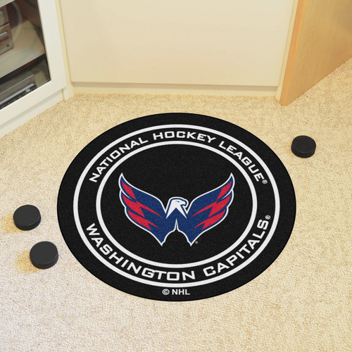 Washington Capitals Hockey Puck Mat