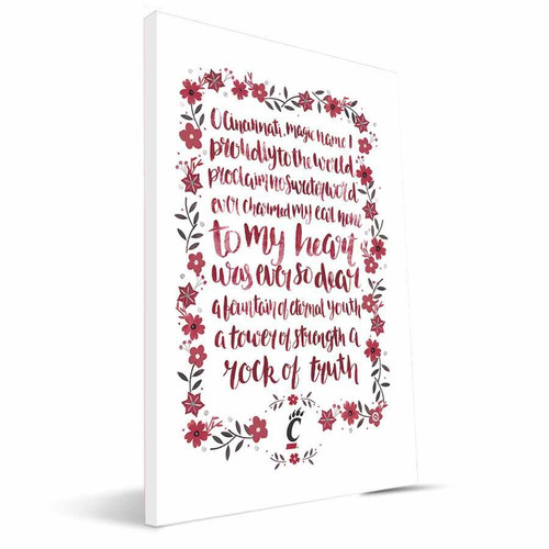 Cincinnati Bearcats Hand-Painted Song Canvas Print