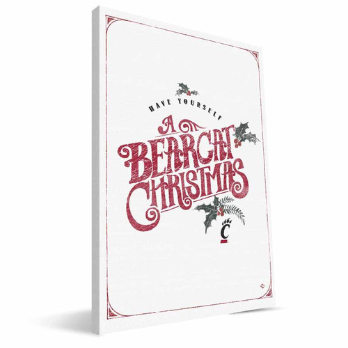 Cincinnati Bearcats 8" x 12" Merry Little Christmas Canvas Print