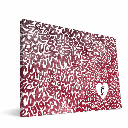 Cincinnati Bearcats 8" x 12" Watercolor Canvas Print