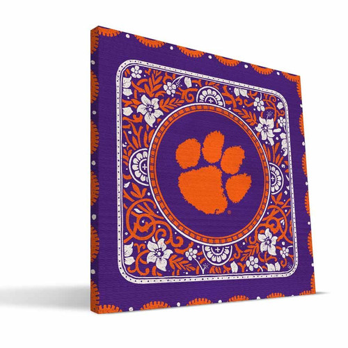 Clemson Tigers Eclectic Canvas Print