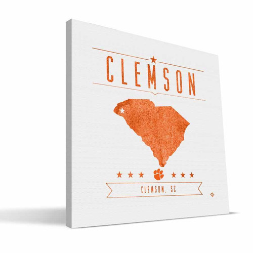 Clemson Tigers Industrial Canvas Print