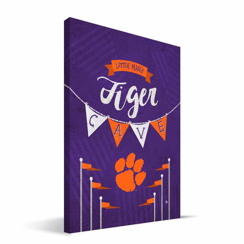 Clemson Tigers 8" x 12" Little Man Canvas Print