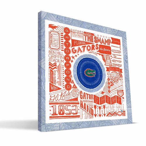 Florida Gators 16" x 16" Pictograph Canvas Print