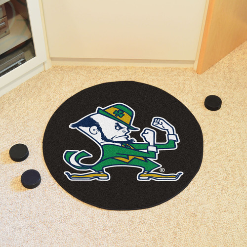 Notre Dame Fighting Irish Leprechaun Hockey Puck Mat