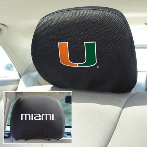 Miami Hurricanes Headrest Covers