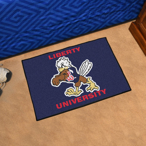 Liberty Flames Logo Starter Rug