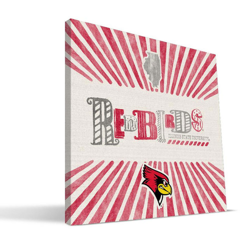 Illinois State Redbirds State Canvas Print