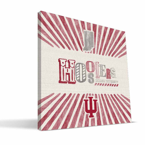 Indiana Hoosiers State Canvas Print