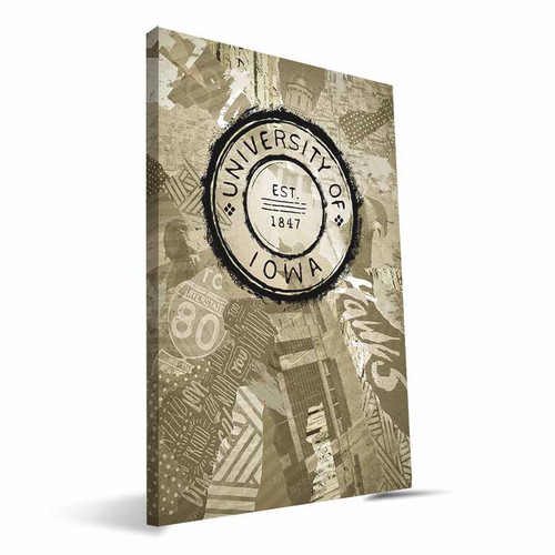 Iowa Hawkeyes 16" x 24" Scrapbook Canvas Print