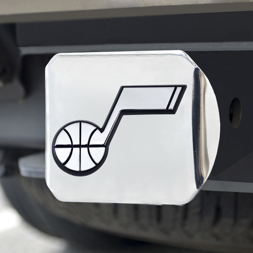 Utah Jazz Chrome Metal Hitch Cover