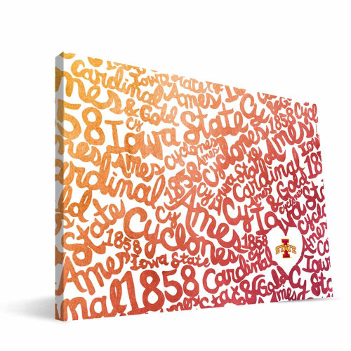 Iowa State Cyclones 8" x 12" Watercolor Canvas Print