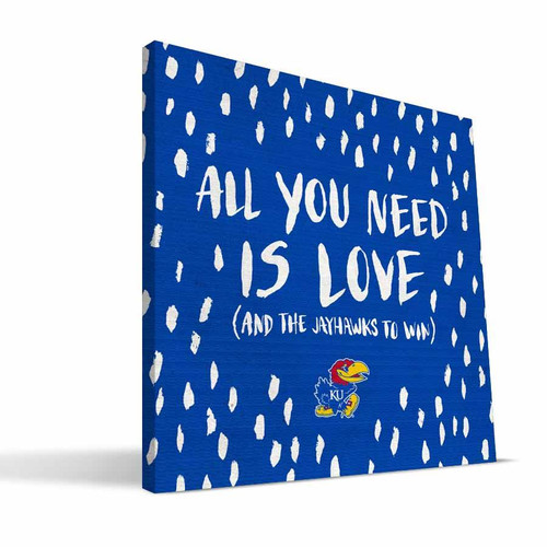 Kansas Jayhawks 12" x 12" All You Need Canvas Print