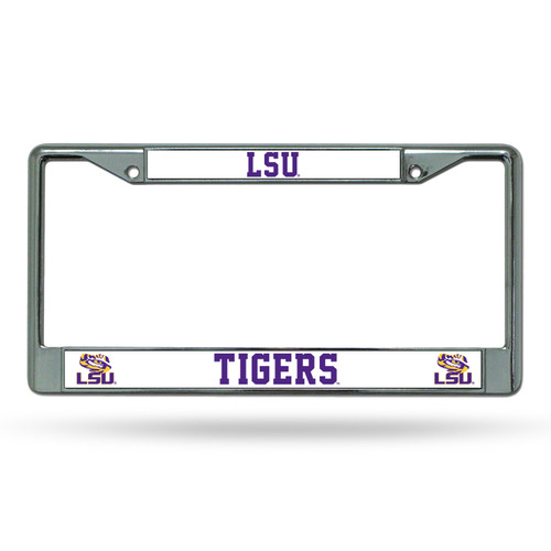 LSU Tigers College Chrome License Plate Frame
